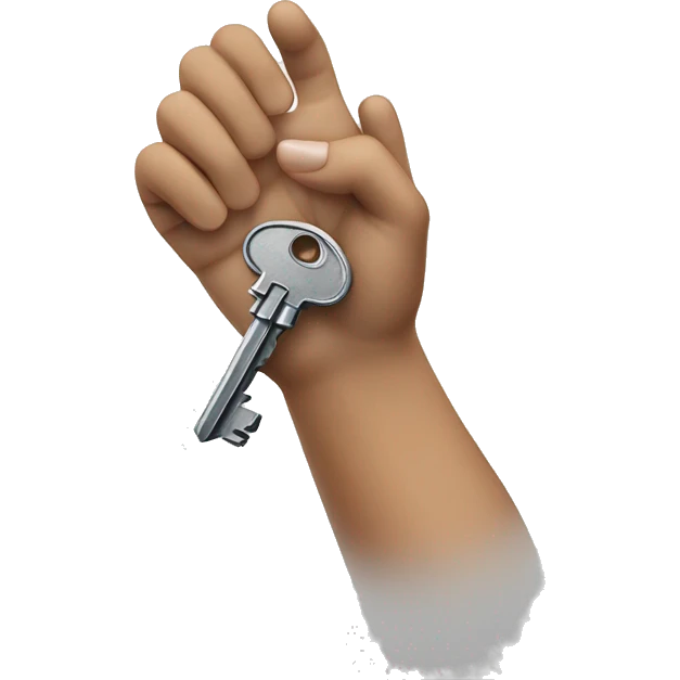 hand with key emoji