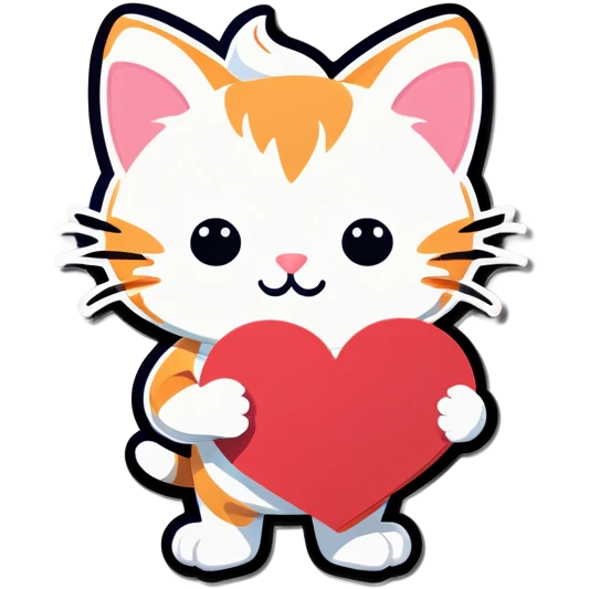 Cat with heart emoji