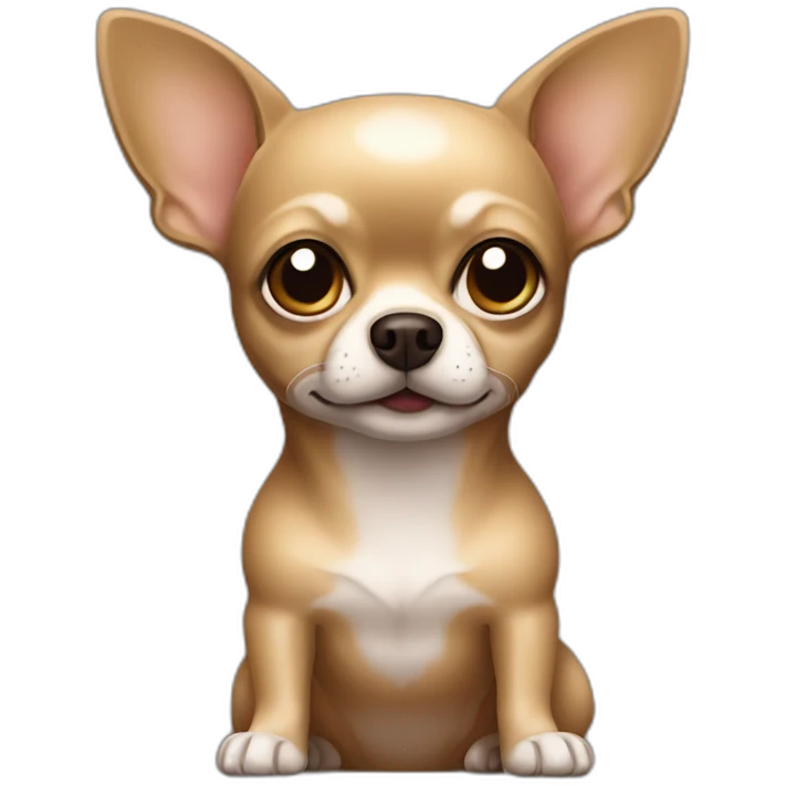 Dark beige chihuahua emoji