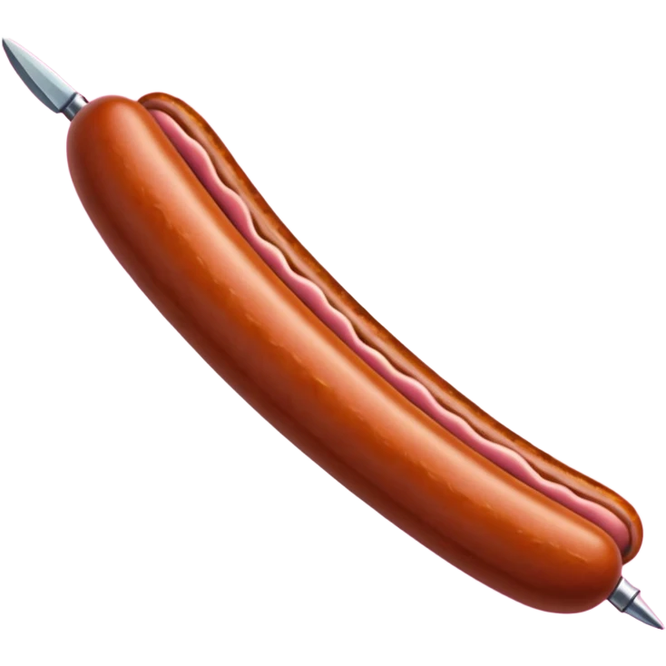 sausage with a blade inside emoji