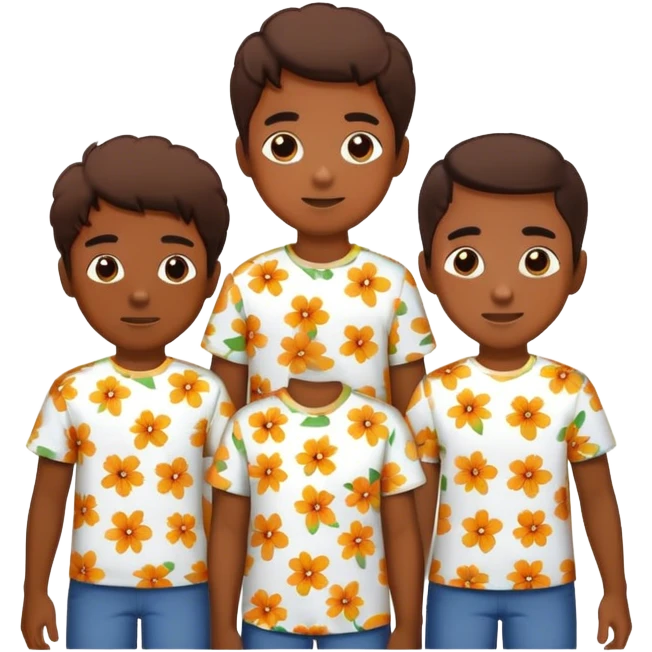boys in flower shirts emoji