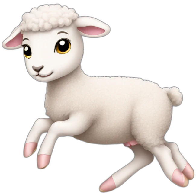 Lamb as a ballerina emoji