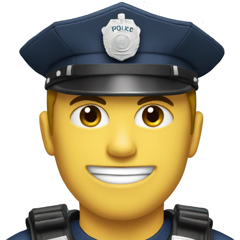 Doble cara con el emoji de policia emoji