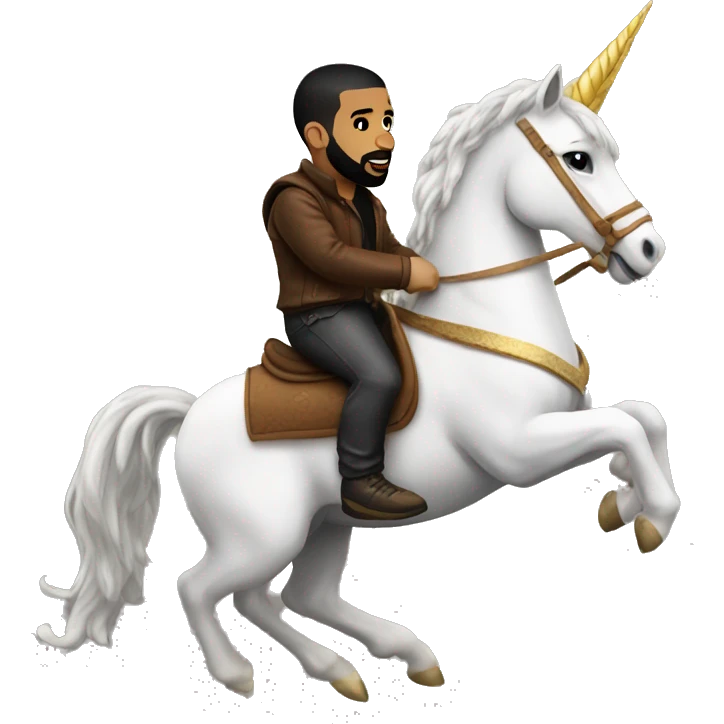 drake riding a unicorn emoji