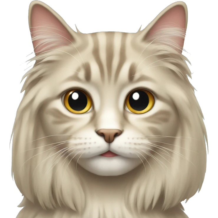 Long hair cat emoji
