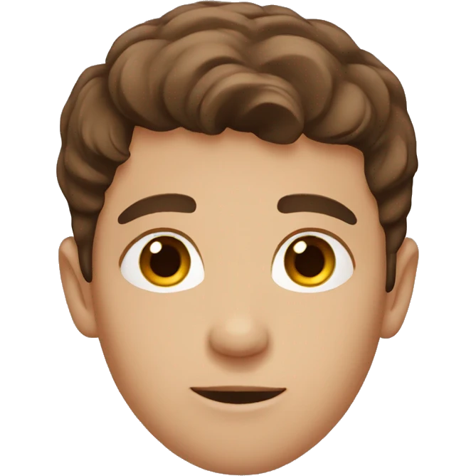 Boy with brown eyes and brown hair emoji