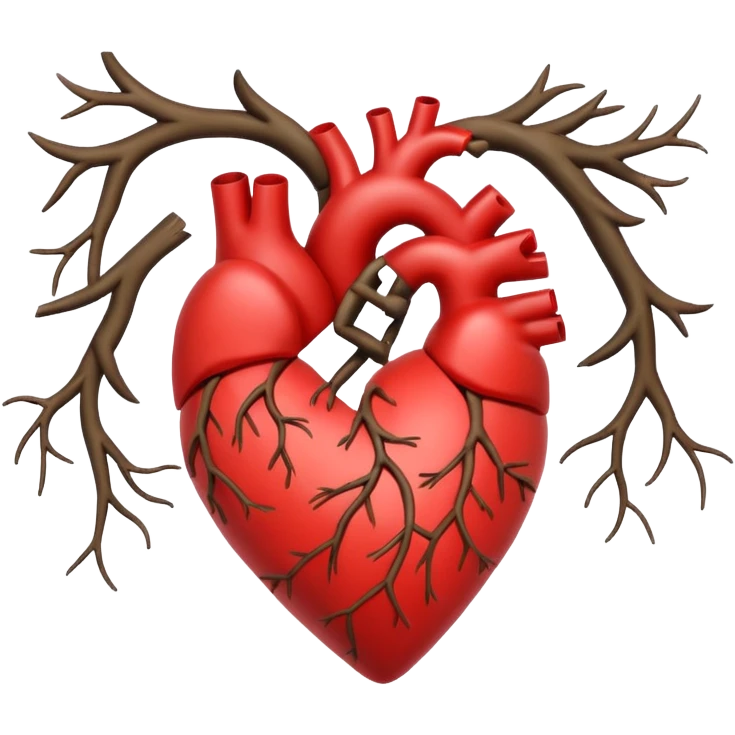 Heart made of twisted branches emoji