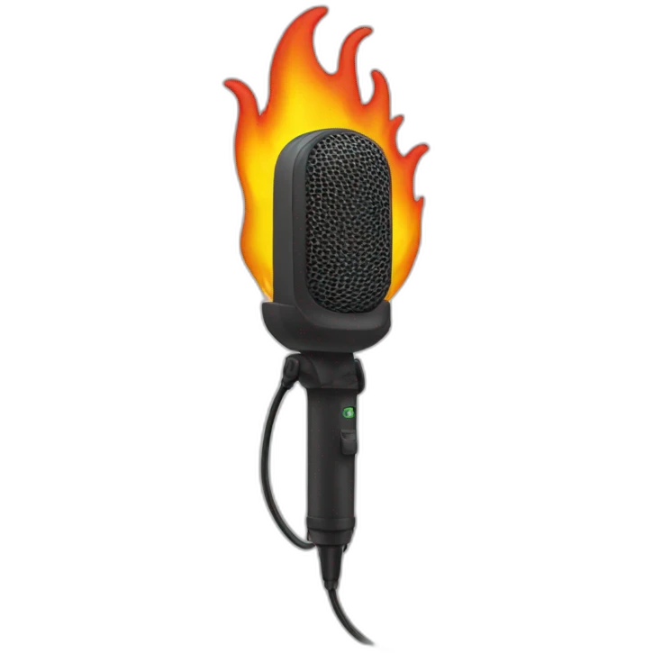 Fire microphone emoji