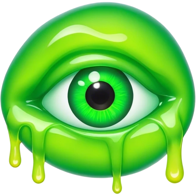 gummy neon melted eye emoji