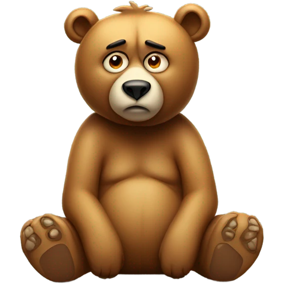 Bored bear emoji