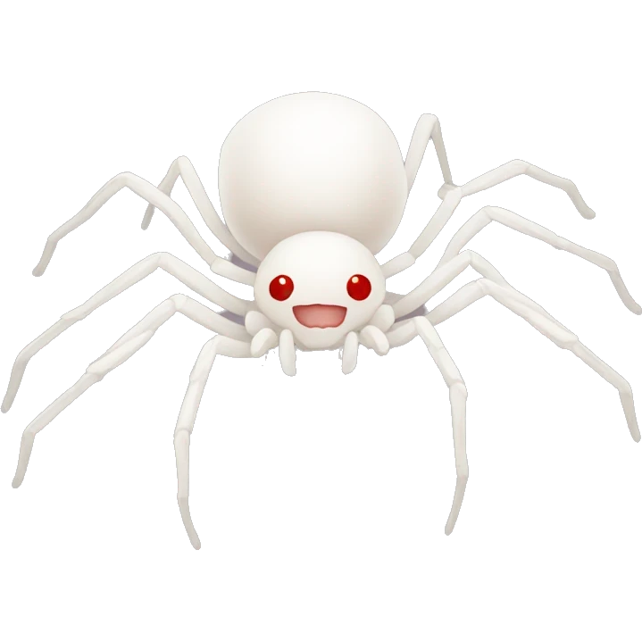 Albino spider with red eyes emoji
