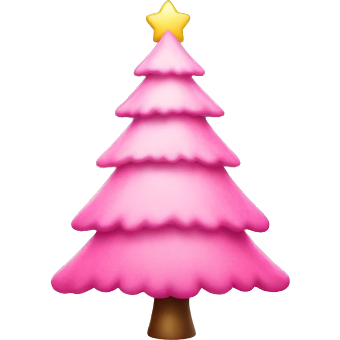pink cute Christmas tree emoji