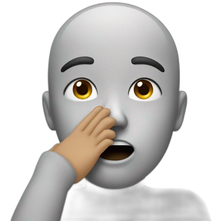 emotional and hand closed in front of mouth emoji