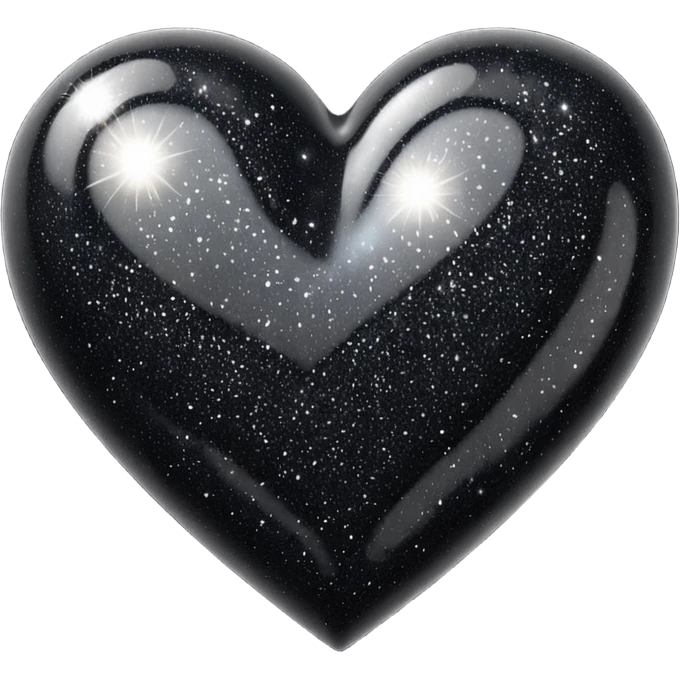 heart with black glitter emoji