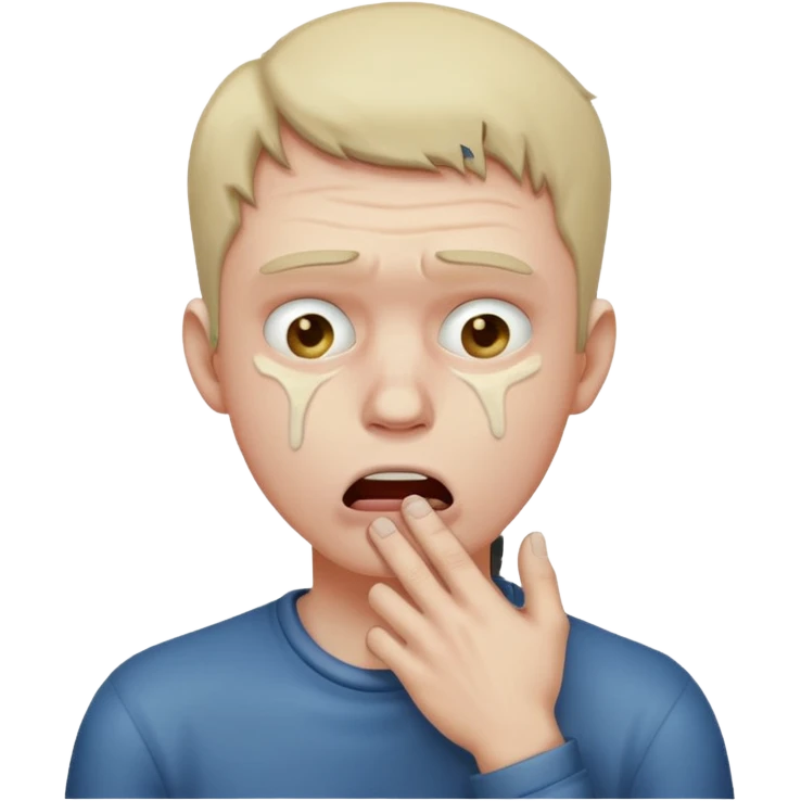 Man choking himself emoji