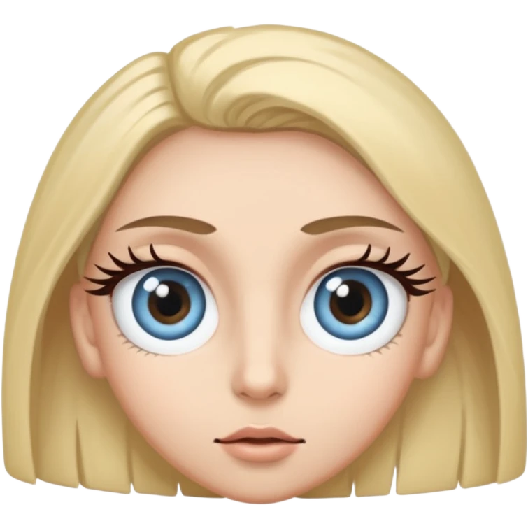 two large eyes looking to the left. emoji