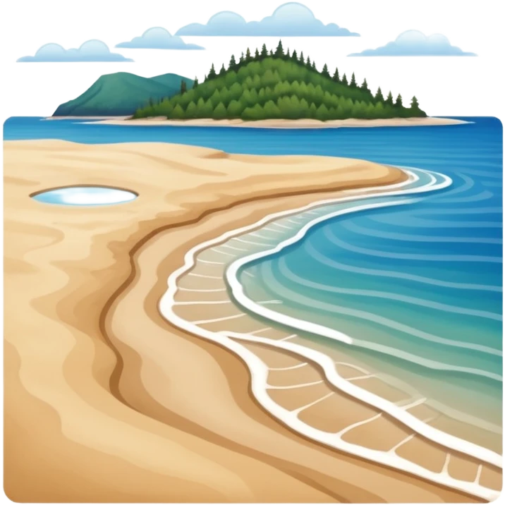 Lake Superior with sand bar emoji