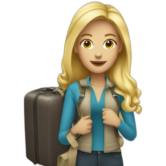  blonde woman travel emoji