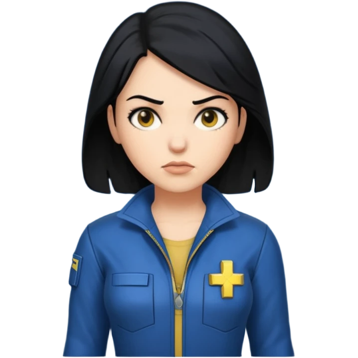 Lucy (black hair) from the Fallout TV show emoji