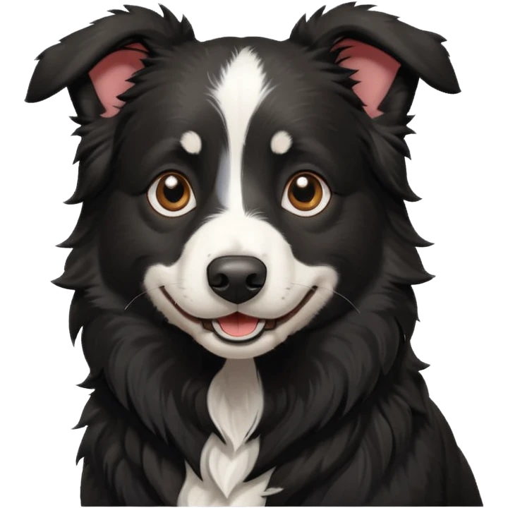 smille black bordercollie emoji