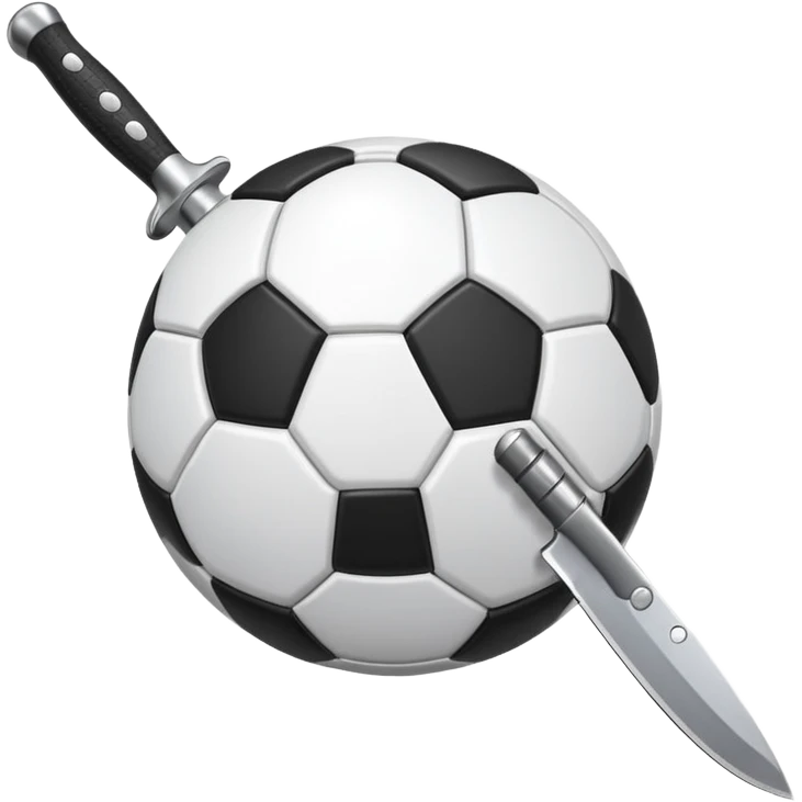 knife stuck in a soccer ball emoji