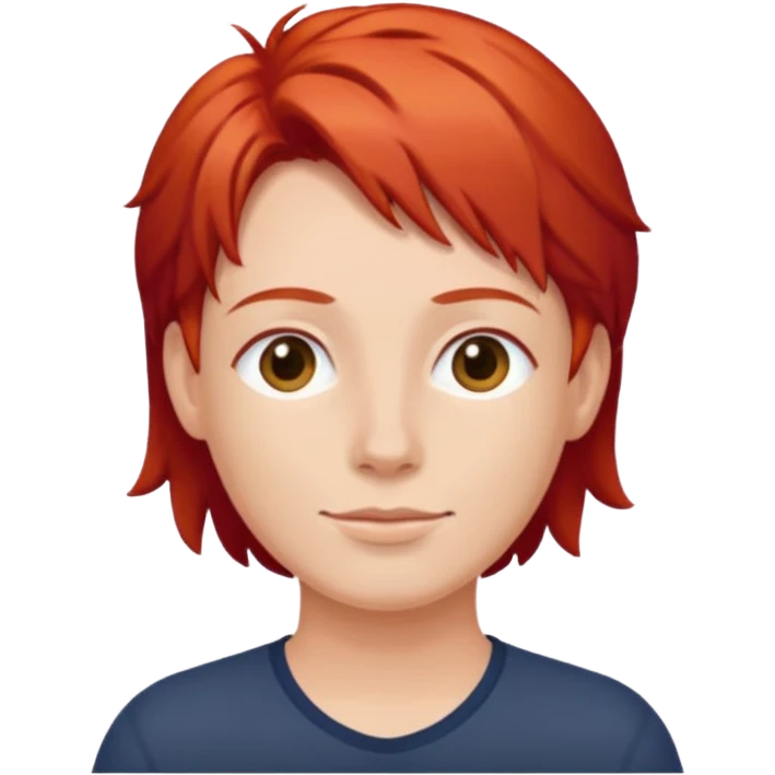 relaxed (red hair) emoji