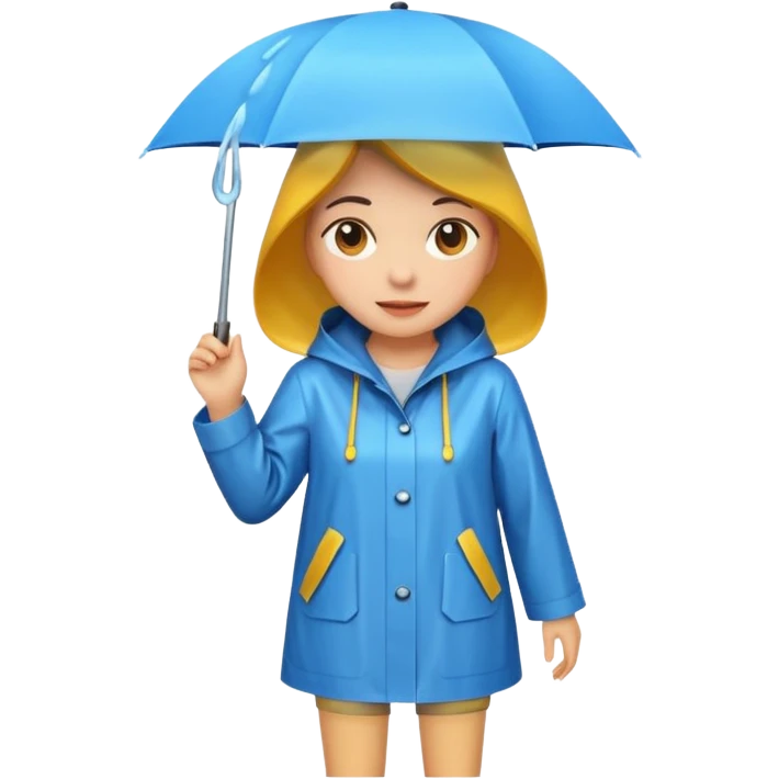woman wearing a raincoat emoji