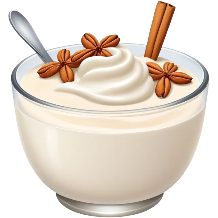 Yogurt with cinnamon cereal emoji