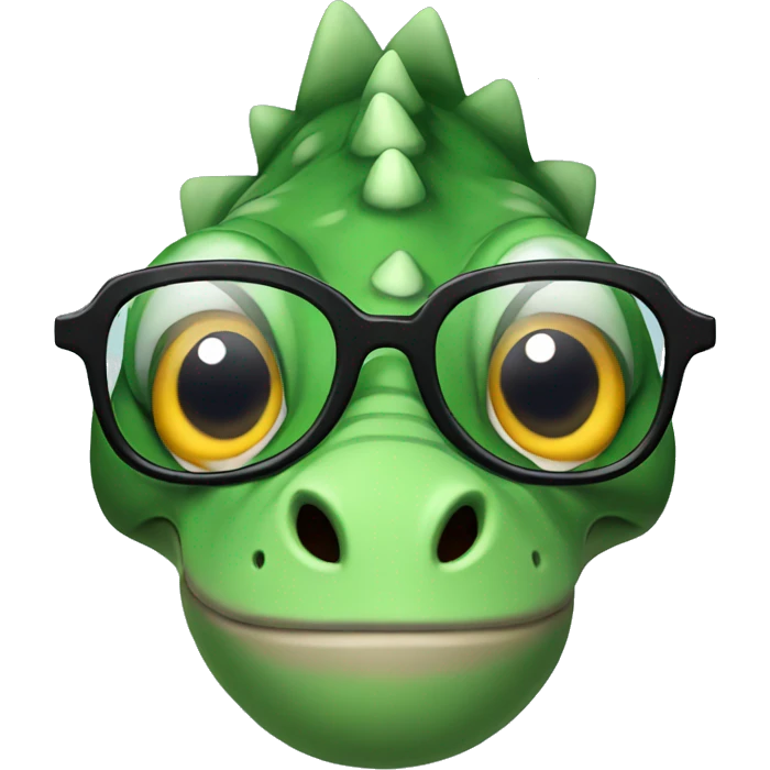  dinosaur with glasses emoji