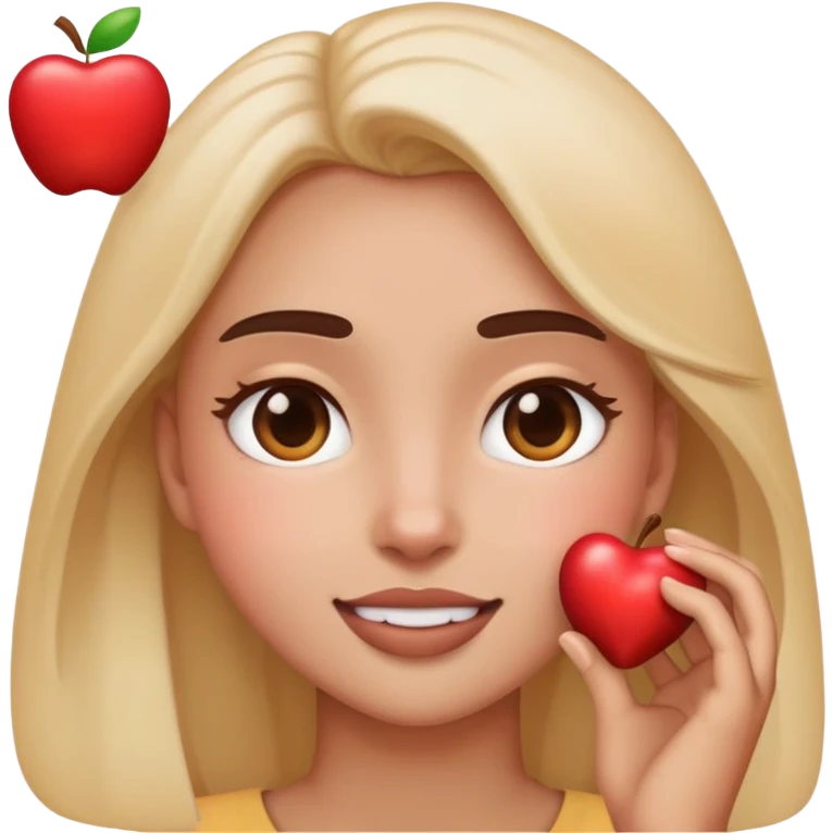 Looking at someone and feeling an extreme amount of love, use apple emojis such as❤️😍🥰 when creating the emoji emoji