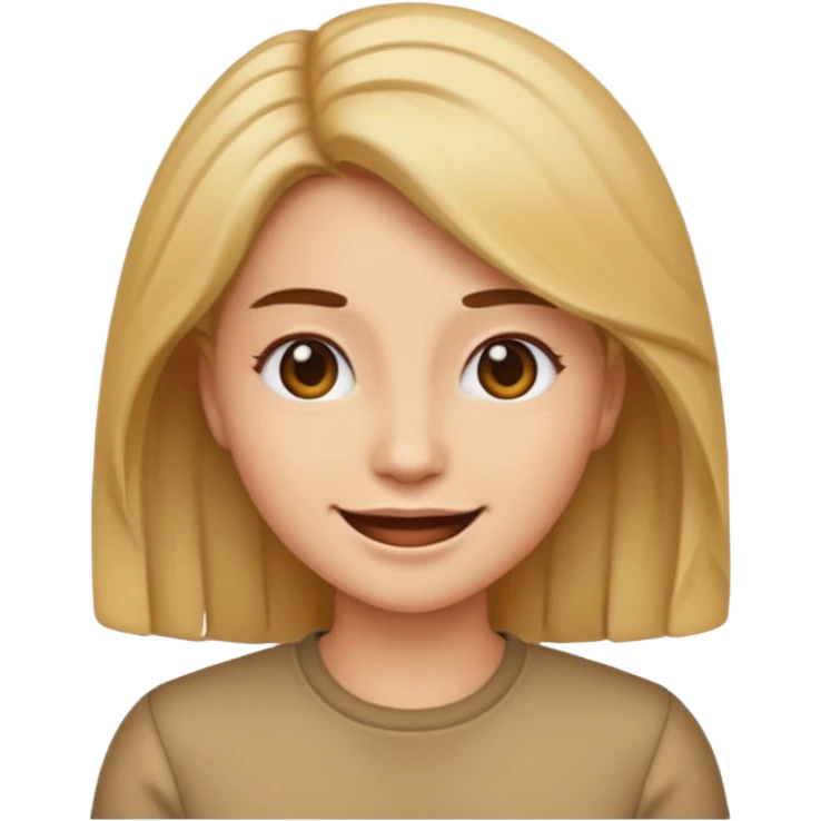 can you draw an emoji of a woman with hair parted down the middle emoji