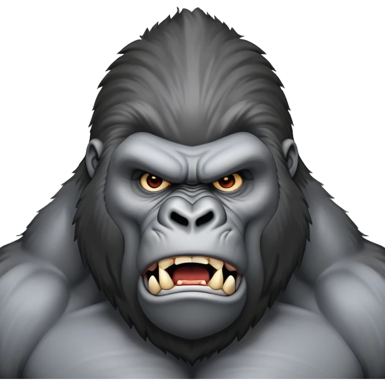 A mad strong silverback gorilla  emoji