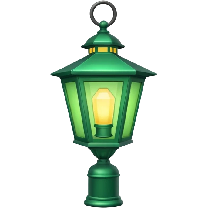 Shop Sign Light + green tint, Street Lantern. emoji