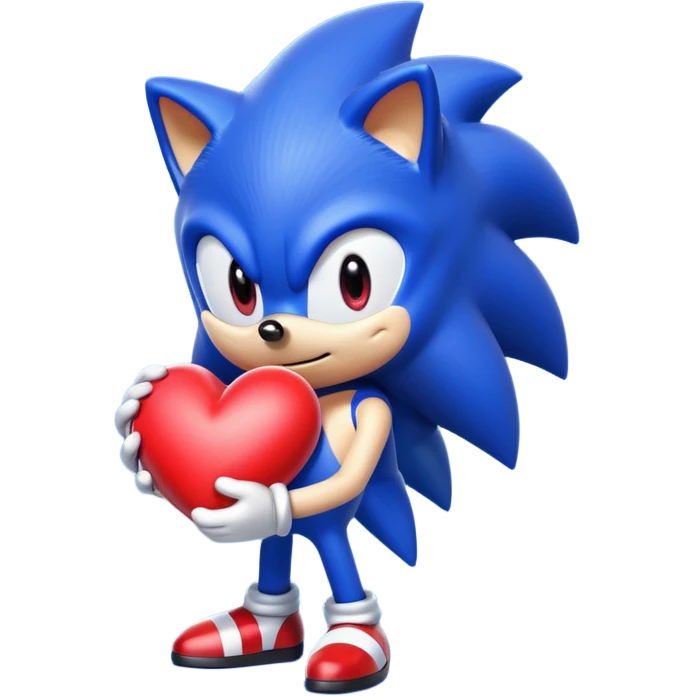 Sonic heart in love emoji