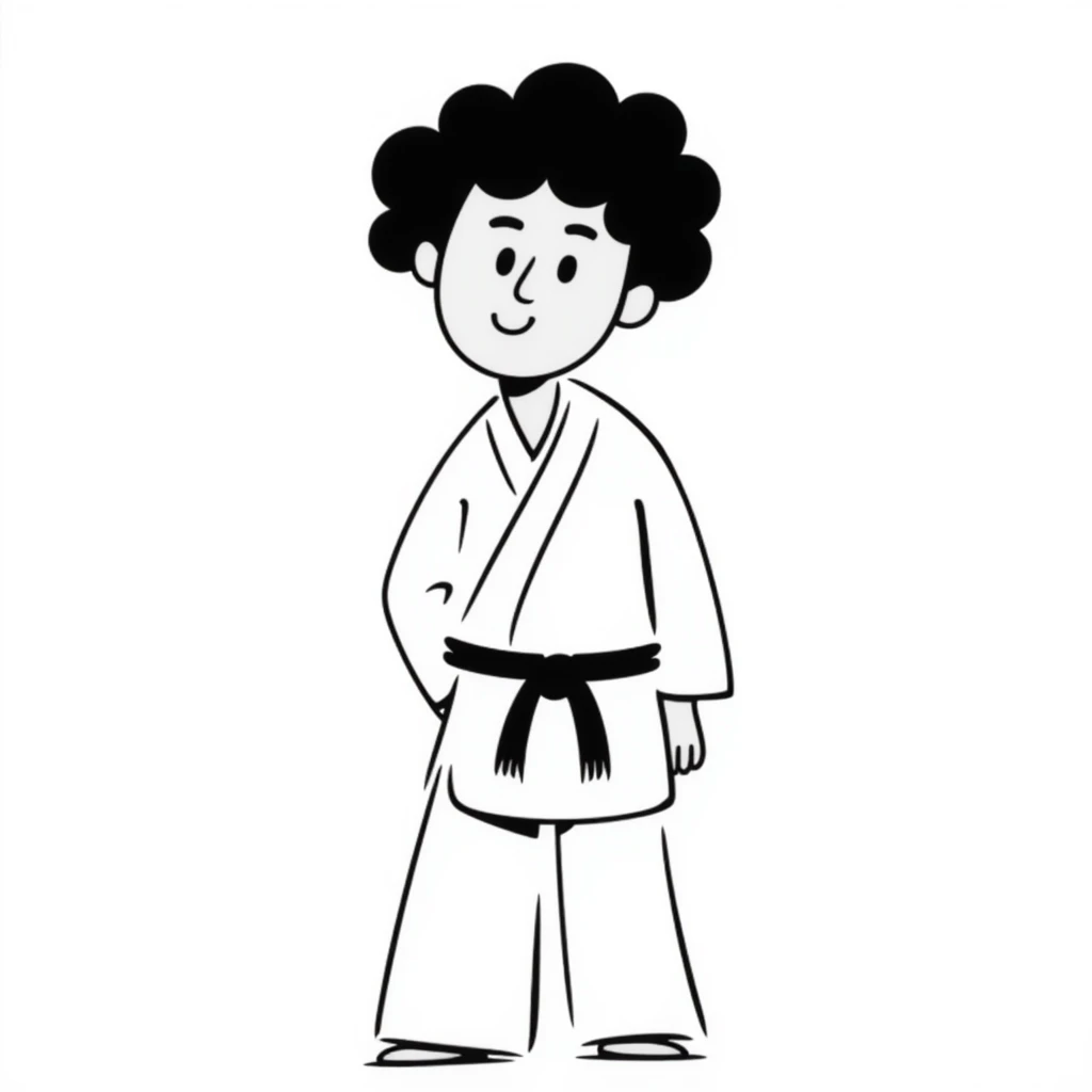 Simple white martial arts uniform emoji
