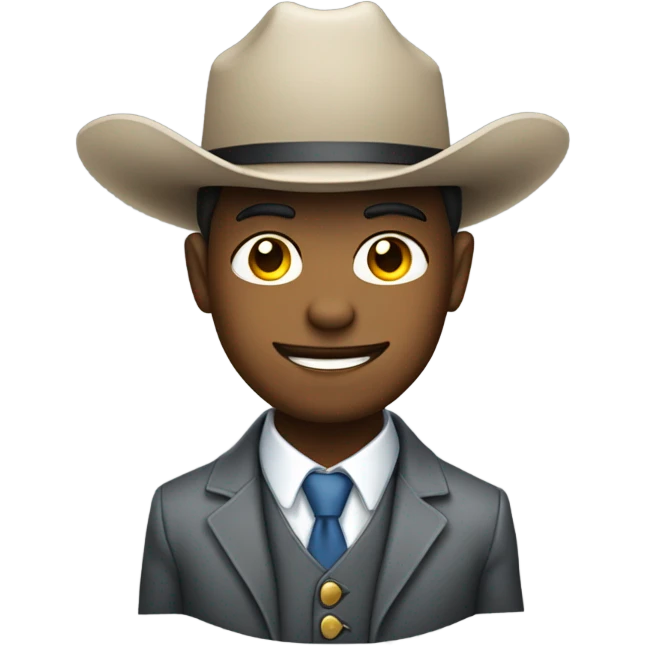 Me with a cowboy hat wearing a suit emoji