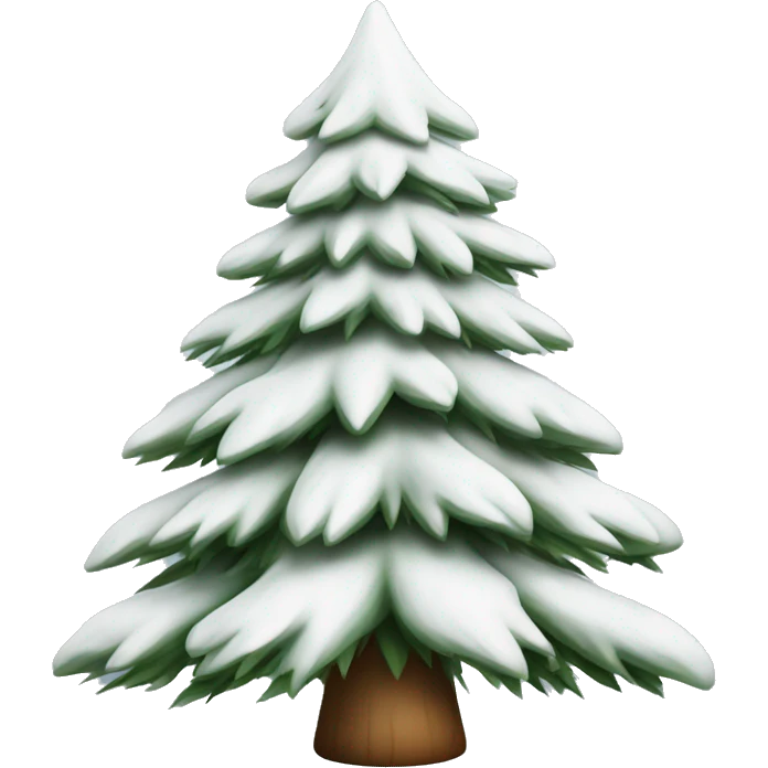  actual white fir christmas tree isolated.  emoji