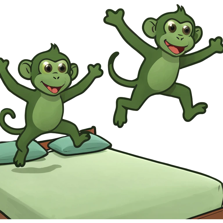 five little monkeys jumping on the bed emoji