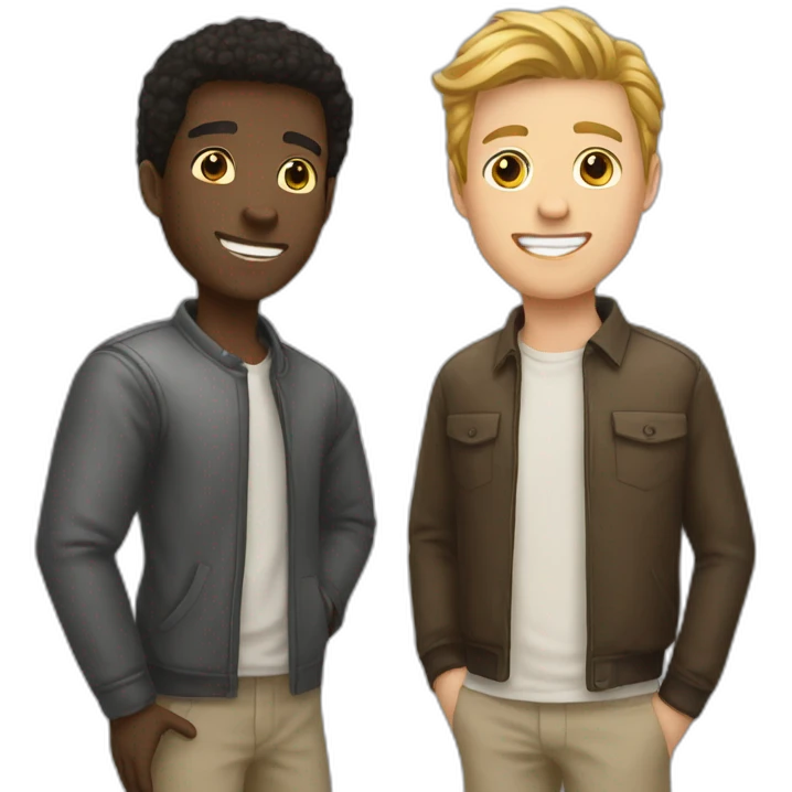 Black guy white guy another white guy plays a game emoji