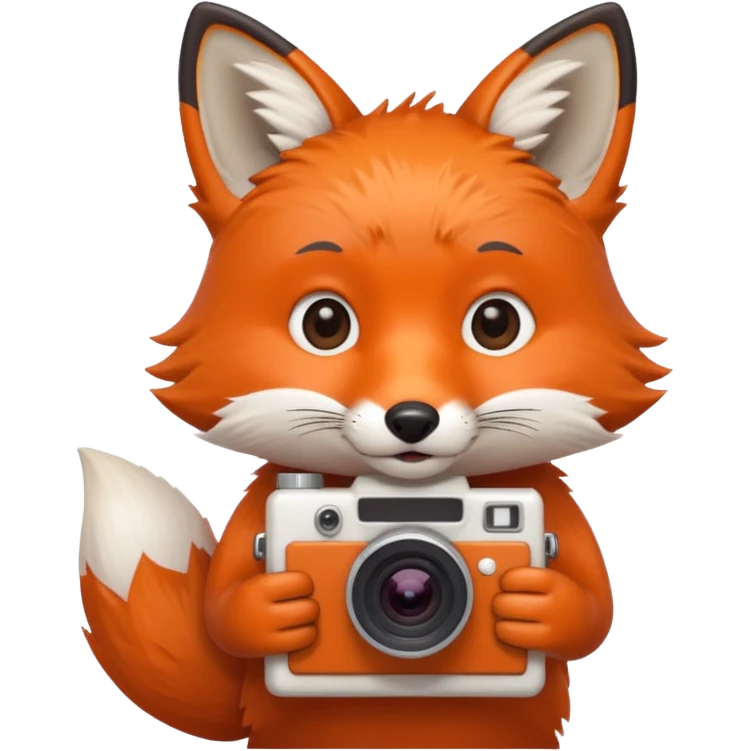 red fox white camera emoji