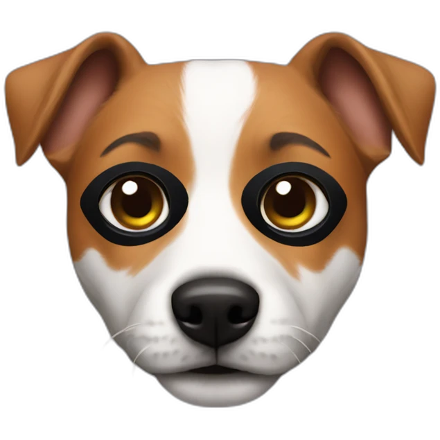 jack russell in batman mask emoji