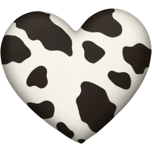 Cow print heart  emoji