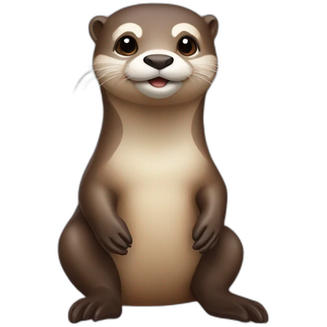 Loutre sur une vache emoji