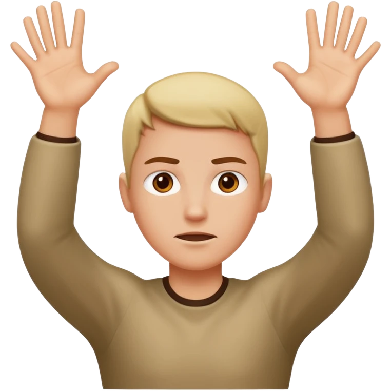 Not guilty hands up emoji