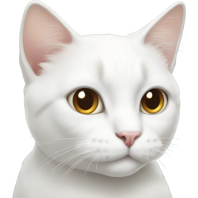 White cat with beautiful eyes  emoji