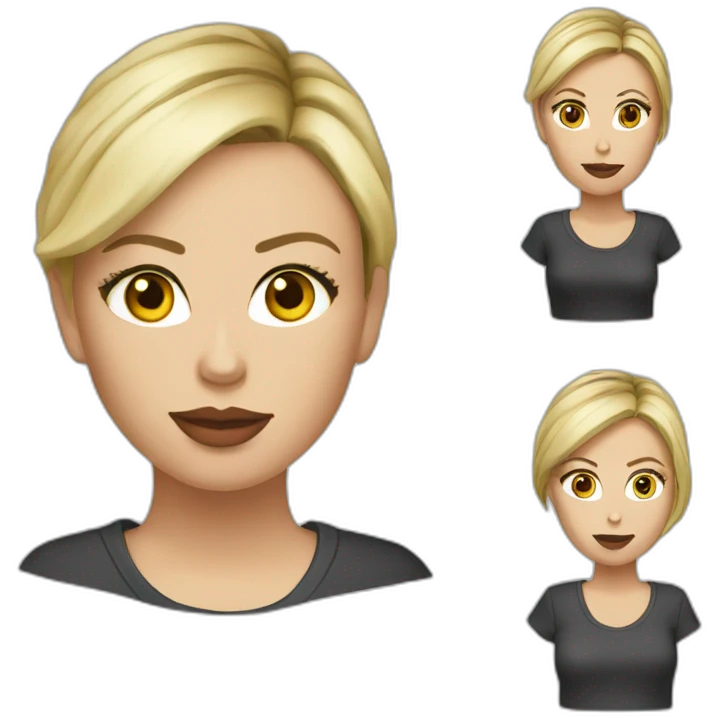 charlize theron realistic wearing t-shirt emoji
