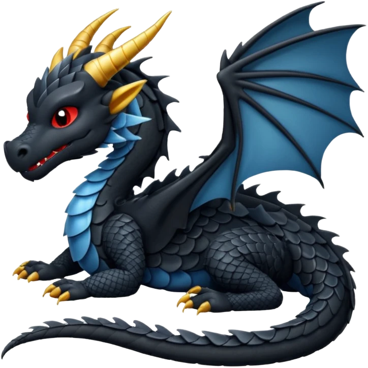black dragon sleeping emoji