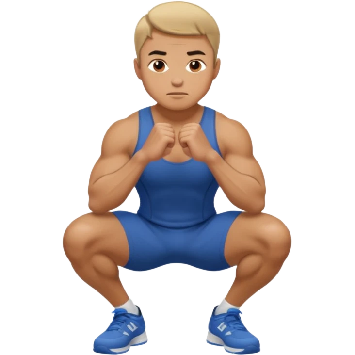 man doing squat emoji