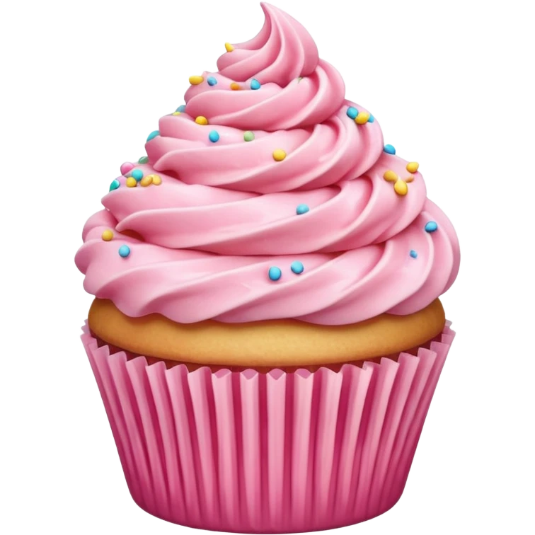 Cupcake with pink icing emoji