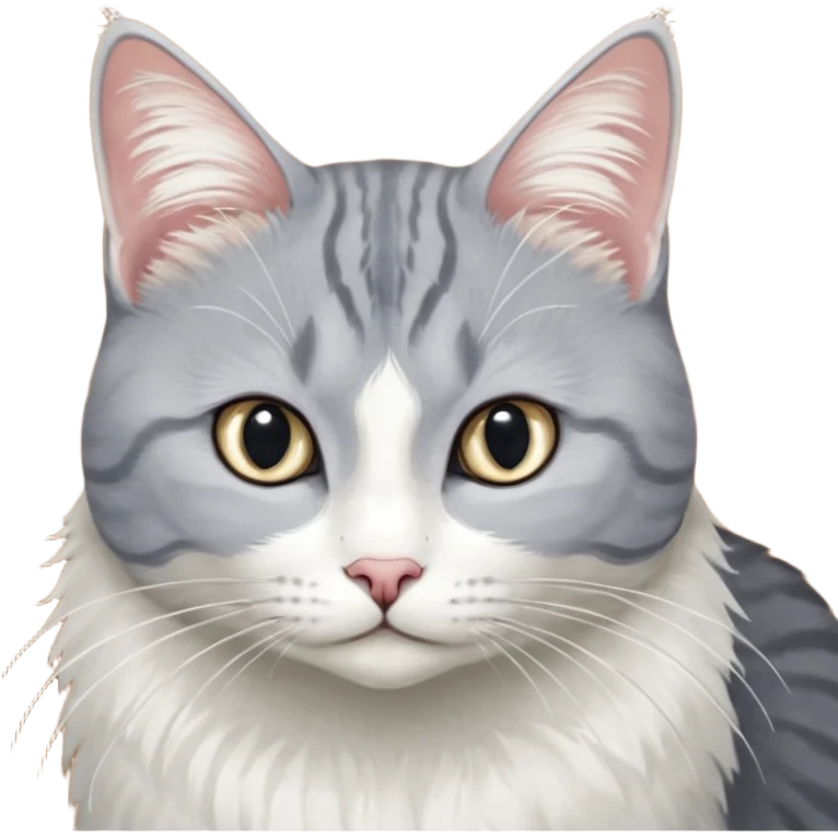 Милый котик в таможенной форме сидит за компьютером и готовит доклад emoji